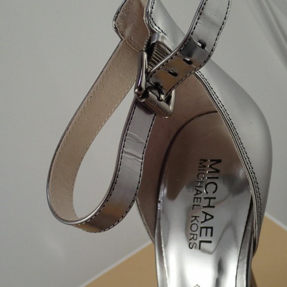 NIB MICHAEL KORS 40F3BRHS1D GLITTER BRENA HEELS - Picture 2 of 6